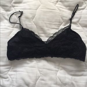 Black lace bralette